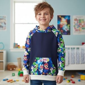 Kids Colorful Character Hoodie handmade by me